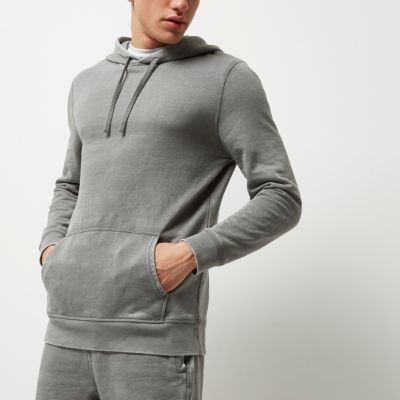 Grey burnout hoodie